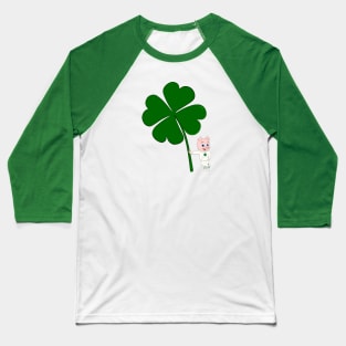 Happy Pig and Lucky Clover Baseball T-Shirt